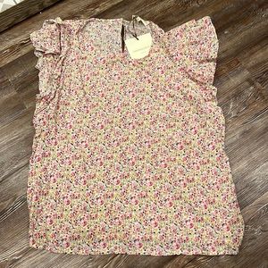 Cynthia Rowley floral blouse L